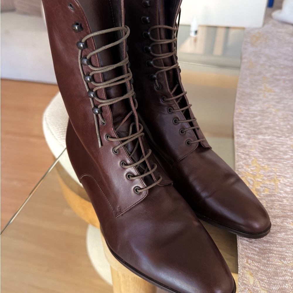 Prada Dark Brown Leather Shoes